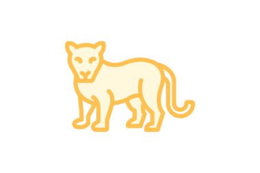 Cougar, vektör, piksel mükemmel, illüstratör dosyası