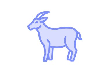 Vahşi Keçi, vektör, piksel mükemmel, illüstratör dosyası