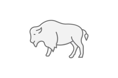 Bizon, vektör, piksel mükemmel, illüstratör dosyası