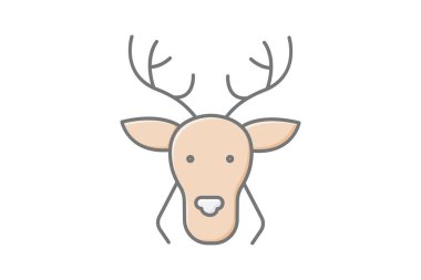 Ren geyiği, vektör, piksel mükemmel, çizer dosyası