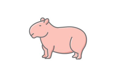 Capybara, vektör, piksel mükemmel, illüstratör dosyası