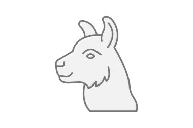 Lama, vektör, piksel mükemmel, çizer dosyası