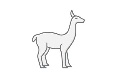 Vicuna, vektör, piksel mükemmel, illüstratör dosyası