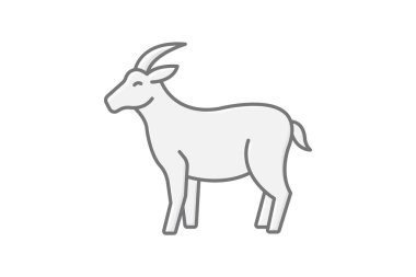 Vahşi Keçi, vektör, piksel mükemmel, illüstratör dosyası