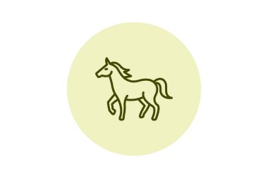 Vahşi At, vektör, piksel mükemmel, illüstratör dosyası