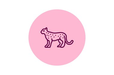 Kar leoparı, vektör, piksel mükemmel, illüstratör dosyası