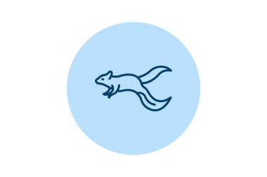 Uçan Sincap, vektör, piksel mükemmel, illüstratör dosyası