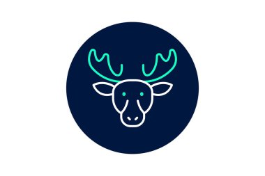 Moose, vektör, piksel mükemmel, illüstratör dosyası