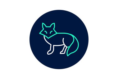 Tilki, vektör, piksel mükemmel, çizer dosyası