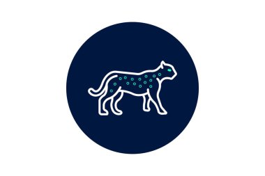 Leopar, vektör, piksel mükemmel, illüstratör dosyası