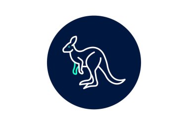 Kanguru, vektör, piksel mükemmel, illüstratör dosyası