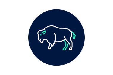 Bizon, vektör, piksel mükemmel, illüstratör dosyası