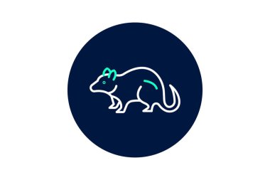 Opossum, vektör, piksel mükemmel, illüstratör dosyası