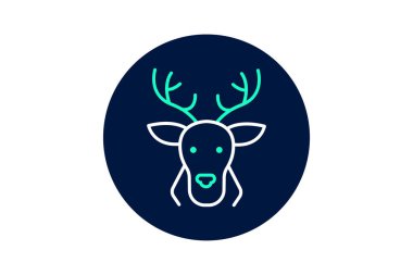 Ren geyiği, vektör, piksel mükemmel, çizer dosyası