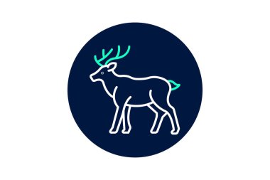 Ren geyiği, vektör, piksel mükemmel, illüstratör dosyası