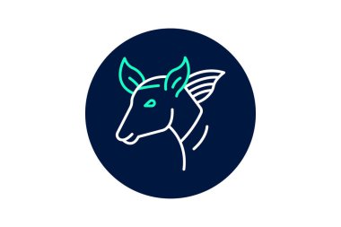 Okapi, vektör, piksel mükemmel, illüstratör dosyası