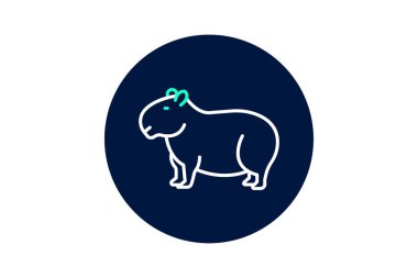 Capybara, vektör, piksel mükemmel, illüstratör dosyası