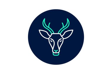 Pronghorn, vektör, piksel mükemmel, illüstratör dosyası