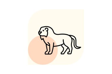 Aslan, vektör, piksel mükemmel, illüstratör dosyası