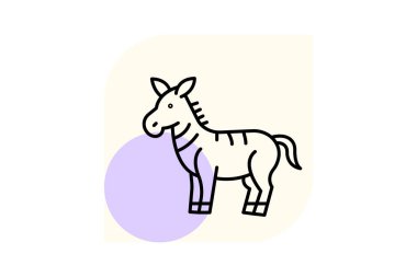 Zebra, vektör, piksel mükemmel, illüstratör dosyası