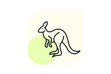 Kanguru, vektör, piksel mükemmel, illüstratör dosyası