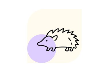 Kirpi, vektör, piksel mükemmel, çizer dosyası