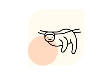 Tembellik, vektör, piksel mükemmel, illüstratör dosyası