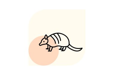 Armadillo, vektör, piksel mükemmel, illüstratör dosyası