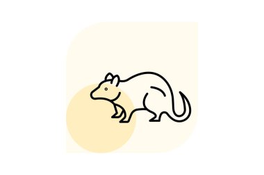 Opossum, vektör, piksel mükemmel, illüstratör dosyası