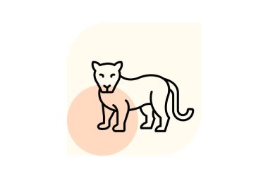 Cougar, vektör, piksel mükemmel, illüstratör dosyası