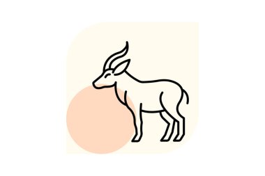 Sambar, vektör, piksel mükemmel, illüstratör dosyası