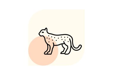 Kar leoparı, vektör, piksel mükemmel, illüstratör dosyası