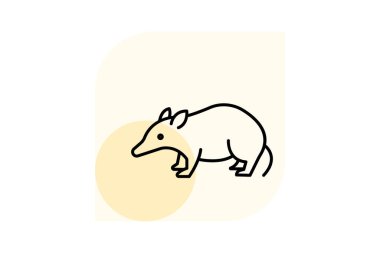 Tenrec, vektör, piksel mükemmel, illüstratör dosyası