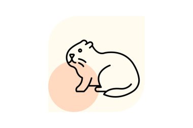 Coypu, vektör, piksel mükemmel, illüstratör dosyası