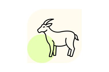 Vahşi Keçi, vektör, piksel mükemmel, illüstratör dosyası