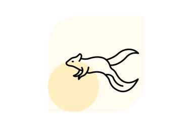 Uçan Sincap, vektör, piksel mükemmel, illüstratör dosyası