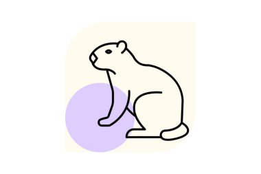 Marmot, vektör, piksel mükemmel, illüstratör dosyası