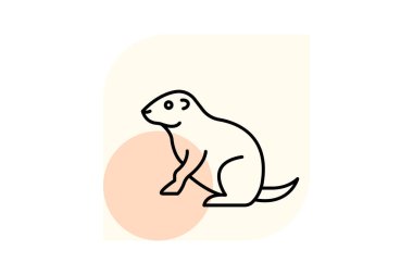 Çayır köpeği, vektör, piksel mükemmel, illüstratör dosyası