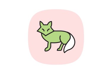 Tilki, vektör, piksel mükemmel, çizer dosyası