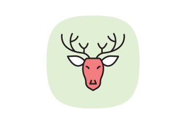 Geyik, vektör, piksel mükemmel, illüstratör dosyası