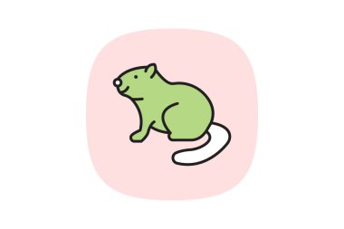 Kunduz, vektör, piksel mükemmel, illüstratör dosyası