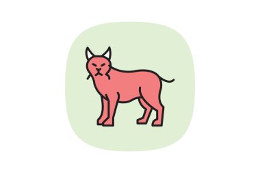 Luchs, vektör, piksel mükemmel, illüstratör dosyası