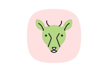 Misk geyiği, vektör, piksel mükemmel, illüstratör dosyası