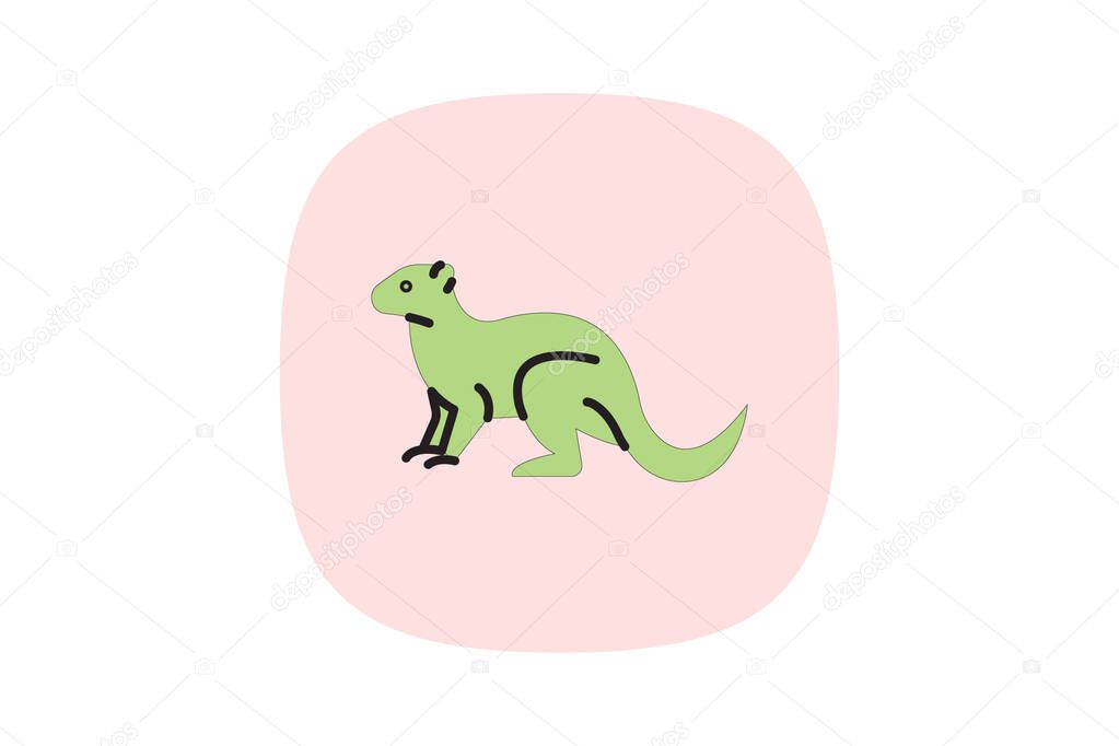 Mongoose, vector, pixel perfect, illustrator file