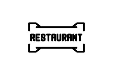 Restoran İşareti, vektör, piksel mükemmel, illüstratör dosyası