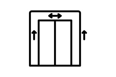 Asansör, vektör, piksel mükemmel, çizer dosyası