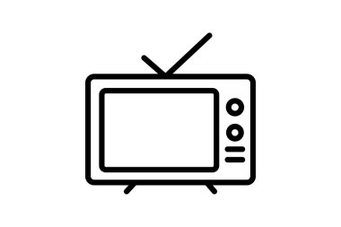 Televizyon, vektör, piksel mükemmel, illüstratör dosyası