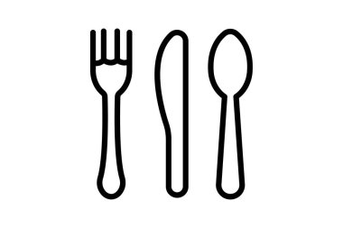 Çatal bıçak takımı, vektör, piksel mükemmel, illüstratör dosyası