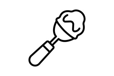 Dondurma kepçesi, vektör, piksel mükemmel, illüstratör dosyası