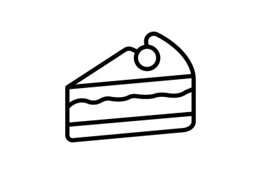 Pasta dilimi, vektör, piksel mükemmel, illüstratör dosyası